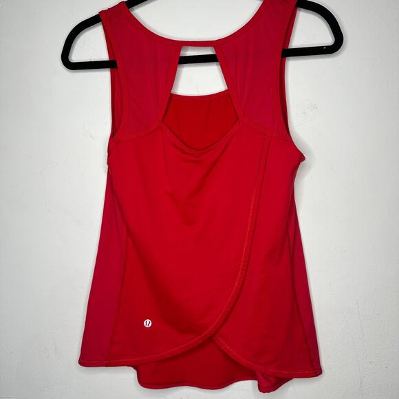 Lululemon Red Moisture Wicking Cut Out Run Speed Squad Tank - Picture 9 of 12